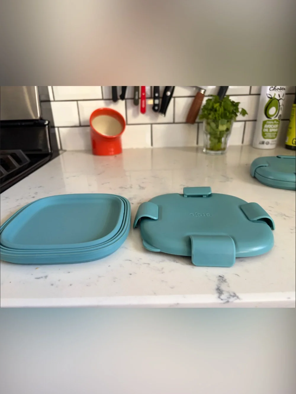 Stojo Collapsible Food Containers (3) - Teal